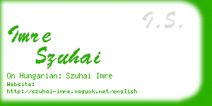 imre szuhai business card